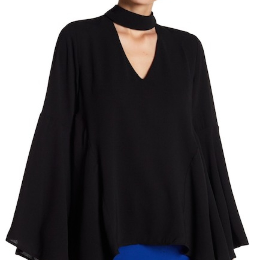 Choker Flutter Sleeve Top